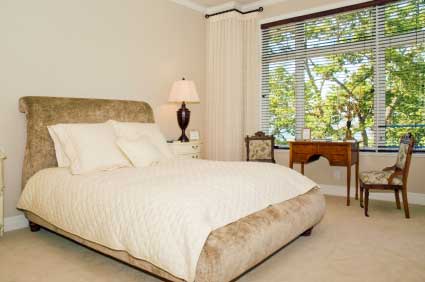 Velvet upholstered bed design