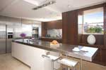 kitchen photo - Modern Stainless Steel and Timber or Wood Kitchen