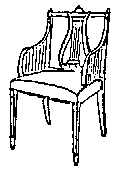 Lyre shape chair