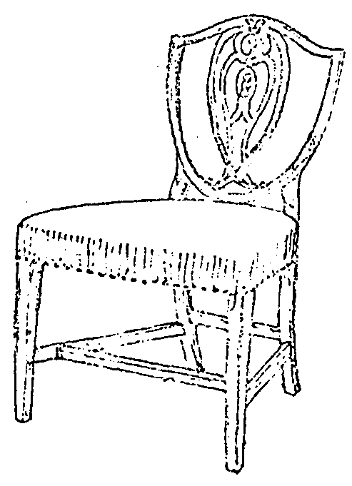 Shield back chair