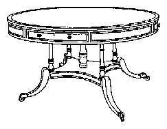 Regency Library Table c 1825