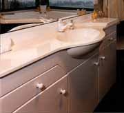 This vanity has a slim top and semi recessed basin allowing for more room in the bathroom. 