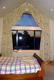 Flexible Curtain Track shown here curved over a semi circular window.