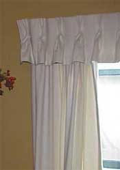 Curtain Valance with a French Pleated Heading