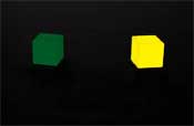 The green block appears smaller than the yellow.