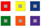 Primary and Secondary background colors juxtaposed with a gray feature. The colors seem true without altering their appearance