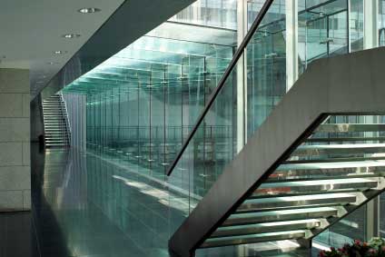 Solid Glass Balustrade - commercial glass balustrade