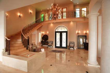 easy climb stair -beautiful chandelier on view from every level 
