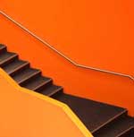 Stair Design Photo - Orange Staircase