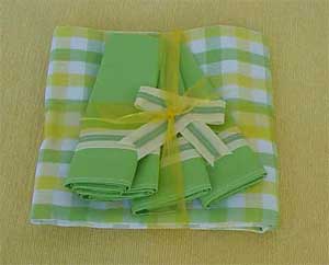 Finished picnic cloth and napkins.