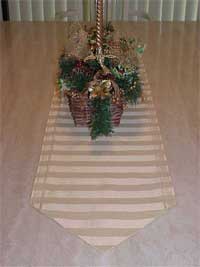 Table Runner with Christmas Decoration Centerpiece