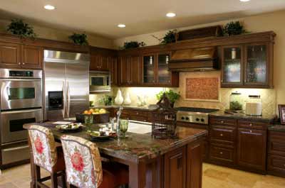 multiple interior design finishes used in this kitchen