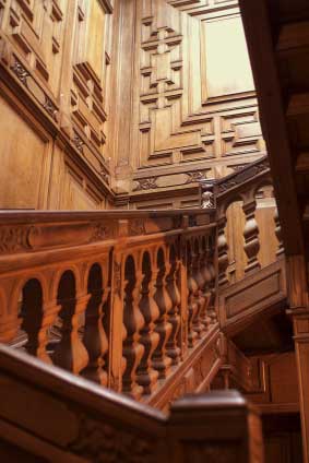 carved timber staircase - intricate carved timber stair