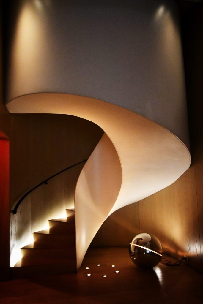 Well lit staircase